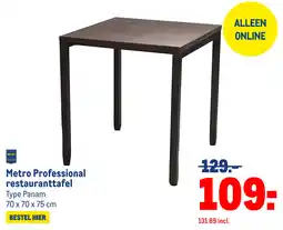 Makro Metro Professional restauranttafel aanbieding