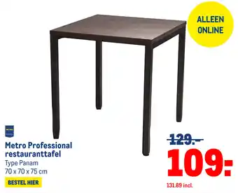 Makro Metro Professional restauranttafel aanbieding
