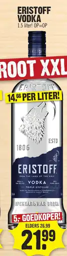 Super Dirck 3 Eristoff vodka aanbieding