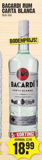 Super Dirck 3 BACARDI RUM CARTA BLANCA aanbieding
