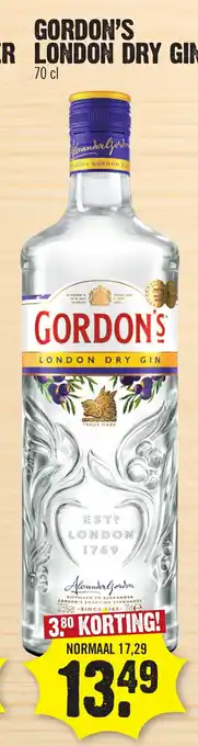 Super Dirck 3 GORDON'S London dry gin aanbieding