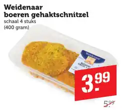 Dagwinkel Weidenaar boeren gehaktschnitzel aanbieding