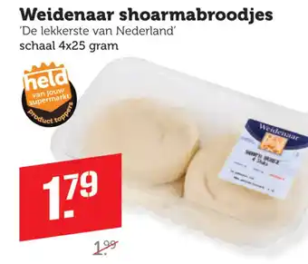 Dagwinkel Weidenaar shoarmabroodjes aanbieding