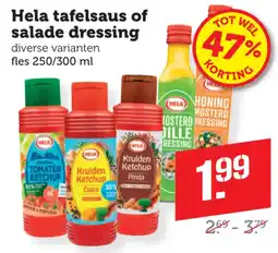 Dagwinkel Hela tafelsaus of salade dressing aanbieding