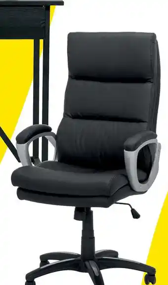 Leen Bakker bijv. Bureaustoel Montreal-2 rug-en zitgedeelte kantelbaar, in hoogte verstelbaar, zwart leatherlook aanbieding