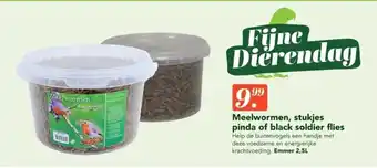 Discus Meelwormen, stukjes pinda of black soldier flies aanbieding