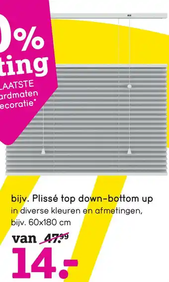 Leen Bakker bijv. Plissé top down-bottom up aanbieding