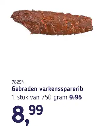 Van Hoeckel Gebraden varkenssparerib aanbieding