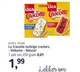 Van Hoeckel Lu Cracotte luchtige crackers aanbieding