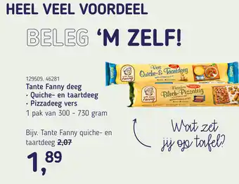 Van Hoeckel Tante Fanny deeg aanbieding