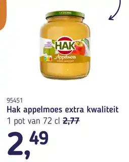 Van Hoeckel Hak appelmoes extra kwaliteit aanbieding