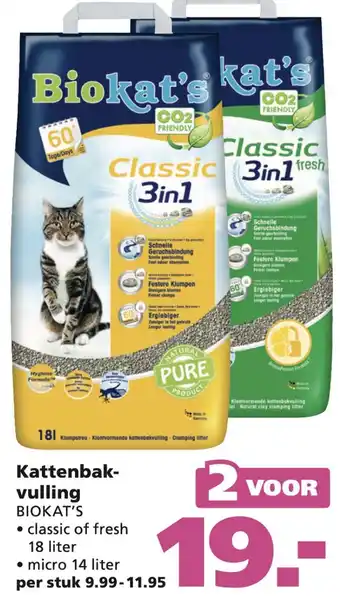 Ranzijn Biokat's Kattenbakvulling aanbieding