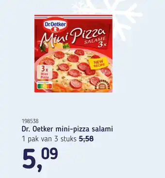Van Hoeckel Dr. Oetker mini pizza salami aanbieding
