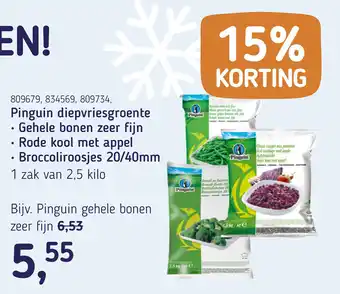 Van Hoeckel Pinguin diepvriesgroente aanbieding