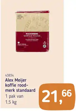 Van Hoeckel Alex Meijer koffie rood merk standaard aanbieding