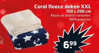 Trekpleister Coral fleece deken XXL aanbieding