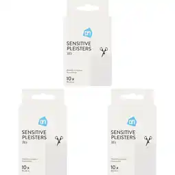 Albert Heijn AH Sensitive pleisters wit 3-pack aanbieding