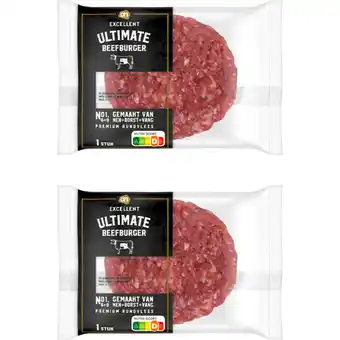 Albert Heijn AH Excellent Ultimate beefburger 2-pack aanbieding