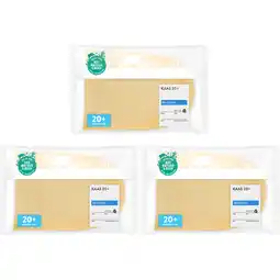 Albert Heijn AH Kaas belegen 20+ plakken 3-pack aanbieding