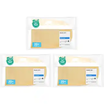 Albert Heijn AH Kaas belegen 20+ plakken 3-pack aanbieding
