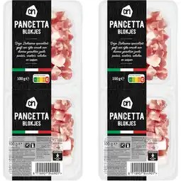 Albert Heijn AH Pancetta blokjes 2-pack aanbieding