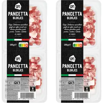 Albert Heijn AH Pancetta blokjes 2-pack aanbieding