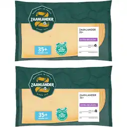 Albert Heijn AH Zaanlander Extra belegen 35+ plakken 2-pack aanbieding