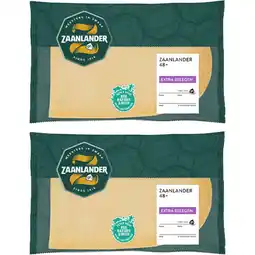 Albert Heijn AH Zaanlander Extra belegen 48+ plakken 2-pack aanbieding