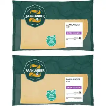 Albert Heijn AH Zaanlander Extra belegen 48+ plakken 2-pack aanbieding