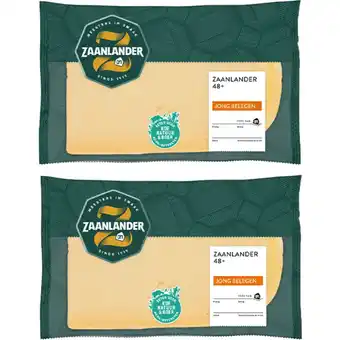 Albert Heijn AH Zaanlander Jong belegen 48+ plakken 2-pack aanbieding