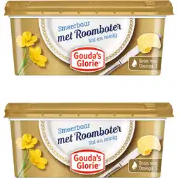 Albert Heijn Gouda's Glorie Smeerbaar met roomboter 2-pack aanbieding