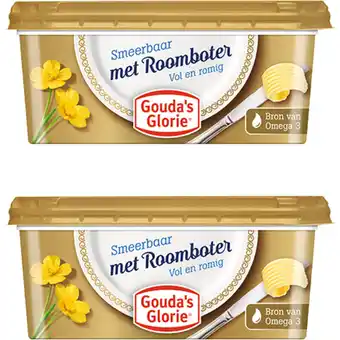 Albert Heijn Gouda's Glorie Smeerbaar met roomboter 2-pack aanbieding