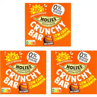 Albert Heijn Holie's Crunchy bar low carb cinnamon 3-pack aanbieding