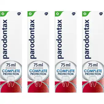 Albert Heijn Paradontax Complete protection whitening 4-pack aanbieding