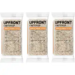Albert Heijn Upfront Eiwit crisp vanille kaneel smaak 3-pack aanbieding