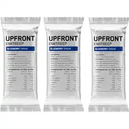 Albert Heijn Upfront Eiwitreep blueberry smaak 3-pack aanbieding