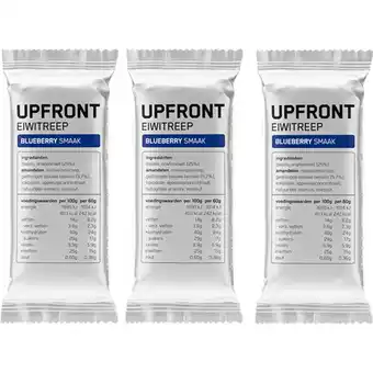 Albert Heijn Upfront Eiwitreep blueberry smaak 3-pack aanbieding