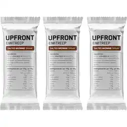 Albert Heijn Upfront Eiwitreep salted brownie 3-pack aanbieding
