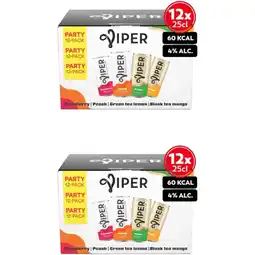 Albert Heijn Viper Hard iced tea & hard seltzer 12x 2-pack aanbieding