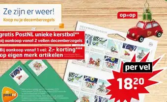 Trekpleister gratis PostNL unieke kerstbal aanbieding