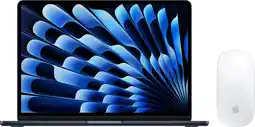 Coolblue Apple MacBook Air 13 inch (2025) M4 (10/8) 16GB/256GB Middernacht AZERTY + Magic Mouse aanbieding