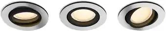 Coolblue Philips Hue Milliskin inbouwspot White Ambiance - rond - Aluminium - 3-pack aanbieding