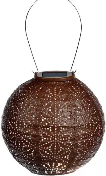 Intratuin Lumiz solar lampion koper D 20 H 18 cm aanbieding