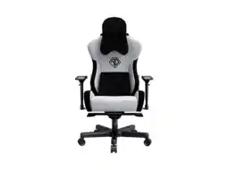MediaMarkt Andaseat Kaiser 2 Pro Premium Extra Large Gaming Chair - Grey Fabric (large Pillow) Gamestoel Zwart aanbieding