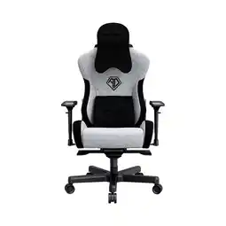 MediaMarkt Andaseat Kaiser 2 Pro Premium Extra Large Gaming Chair - Grey Fabric (large Pillow) Gamestoel Zwart aanbieding