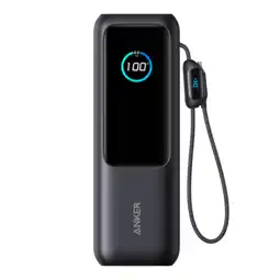 MediaMarkt Anker Zolo (165w Ingebouwde Intrekbare Usb-c-kabel) 25000 Mah Zwart Powerbank Zwart aanbieding