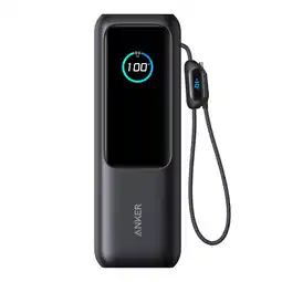 MediaMarkt Anker Zolo (165w Ingebouwde Intrekbare Usb-c-kabel) 25000 Mah Zwart Powerbank Zwart aanbieding