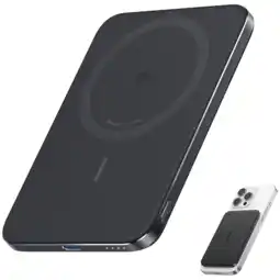MediaMarkt Anker Maggo Magnetisch Draadloos (15w) 5000 Mah Zwart Draadloze Powerbank Zwart aanbieding