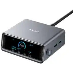MediaMarkt Anker Gan Prime 4c2a Met Display 250w Zilver Ac-adapter aanbieding