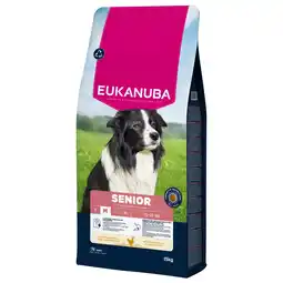 Pets Place Eukanuba Senior Medium Breed - Hondenbrokken - Kip 15 kg aanbieding